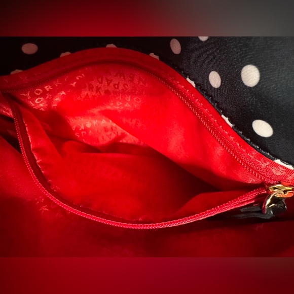 Kate Spade ♠️ black&white polka dot crossbody bag, Very Good Preowned Condition - Picture 7 of 10